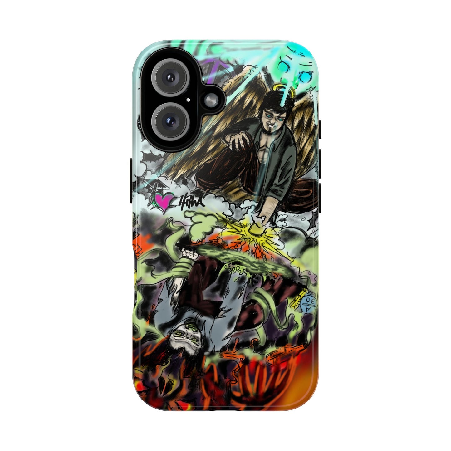 Tough Cases Phone Case, Edgy Art Phone Cover, Unique Gift for Him, Phone Accessories, Halloween Decor