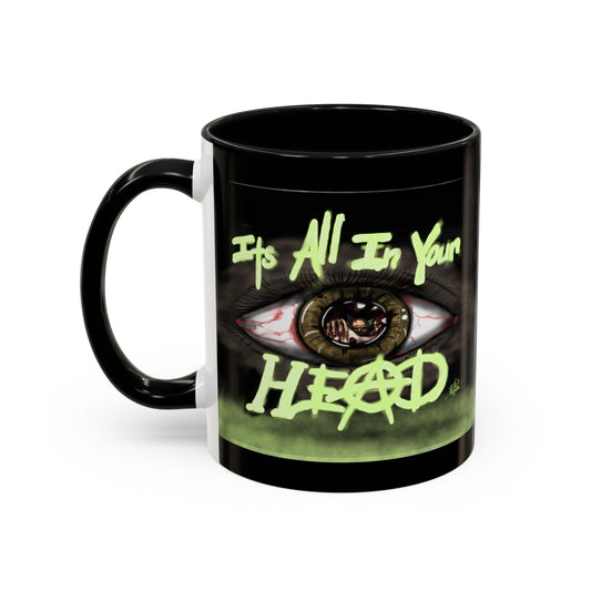 Edgy Accent Coffee Mug - Unique Gift for Artists, Home Decor, Halloween, Motivational Drinkware, Gothic Style, Mindful Daily Use