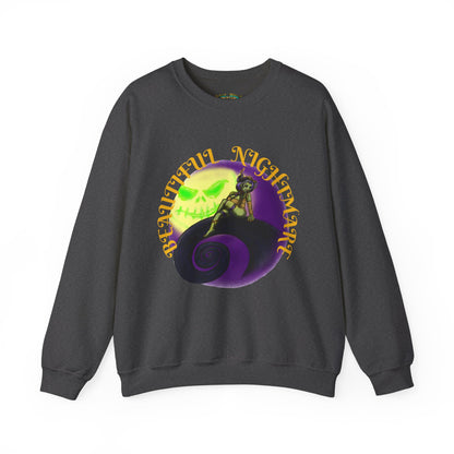 Spooky Vibes Unisex Crewneck Sweatshirt - Perfect for Halloween, Casual Wear, Gift for Fans, Cozy Fall Outfit, Nightmare Design