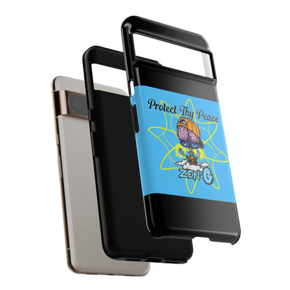Protect Thy Peace Phone Case, Zen G Tough Case for Stress Relief, Unique Phone Accessory, Holiday Gift, Vibrant Design