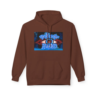 Unisex Fleece Hoodie - 'It's All In Your Head' Graphic Design