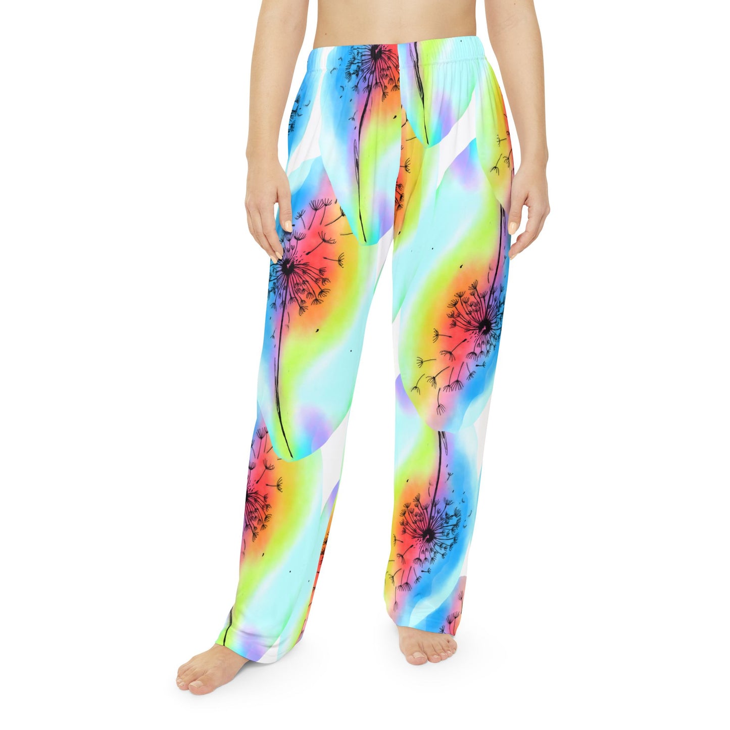 Vibrant Floral Women's Pajama Pants, Colorful Loungewear, Relaxation Pants, Cozy Sleepwear, Gift for Her, Festival Pajamas