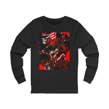 Fall Vibes Long Sleeve Tee, Unisex Black Tee, Casual Wear, Gift for Him/Her, Stylish Streetwear, Fall Fashion