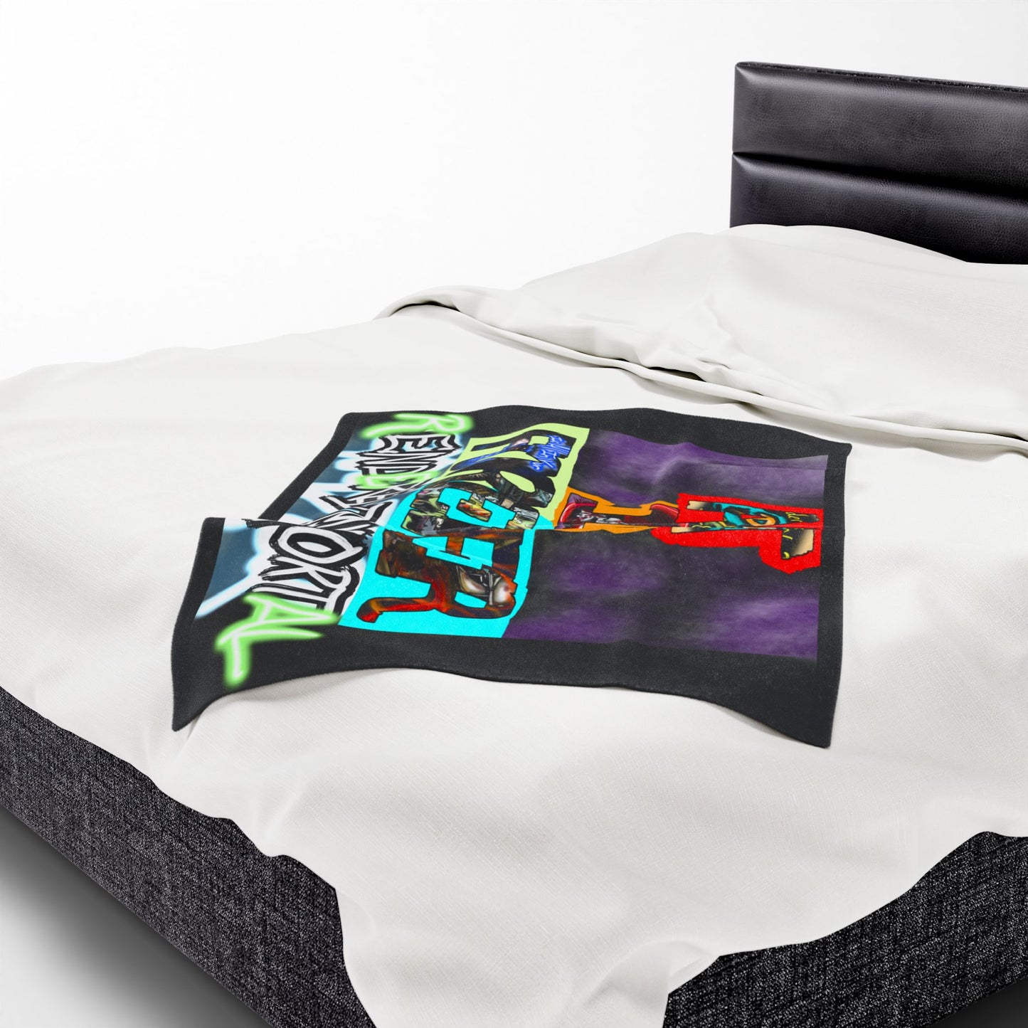 Cozy Velveteen Plush Blanket - Funky Graphic Throw for Chill Evenings, Gifts for Gamers, Home Decor Essentials
