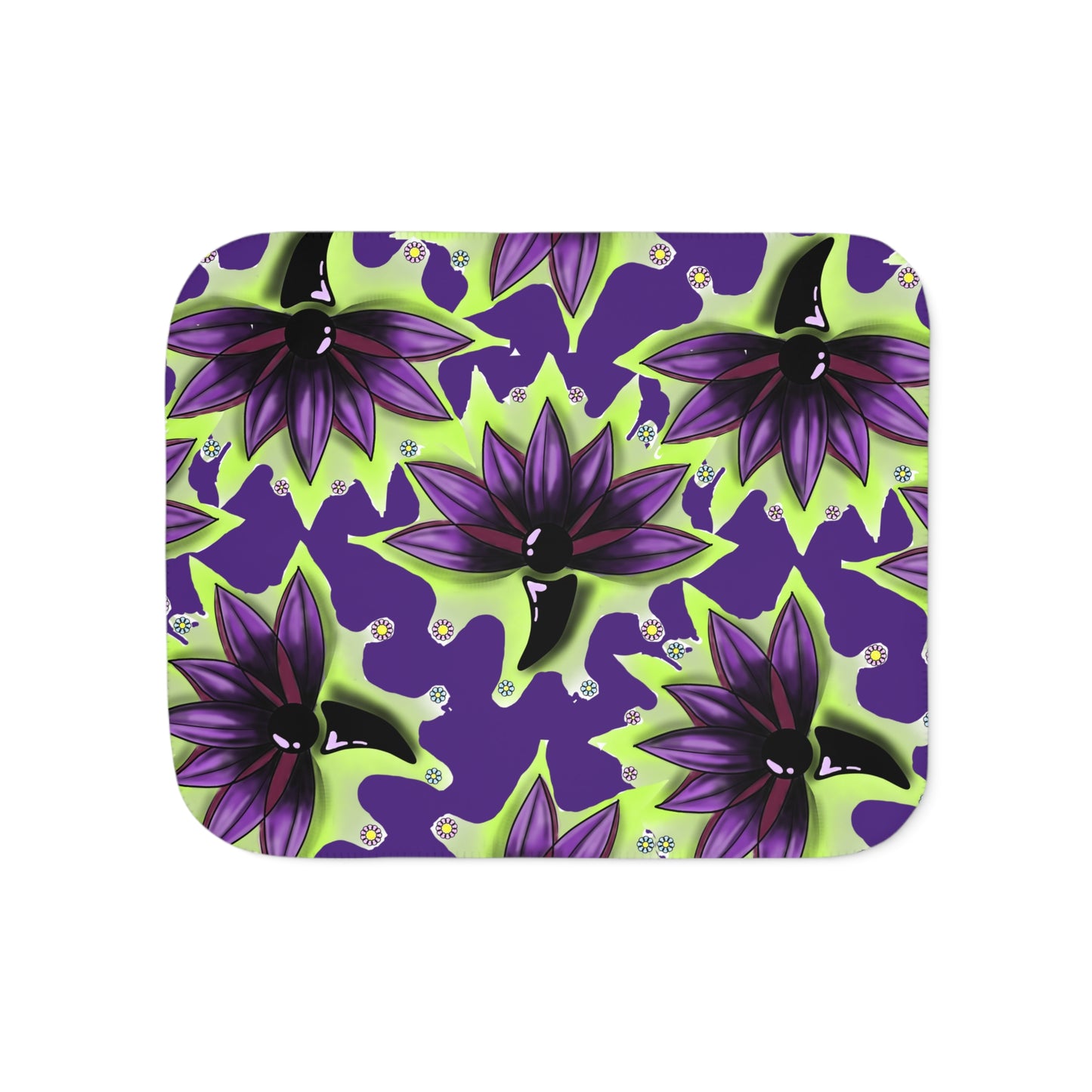 Cozy Sherpa Blanket - Lotus With SemicolonDesign for Home Decor