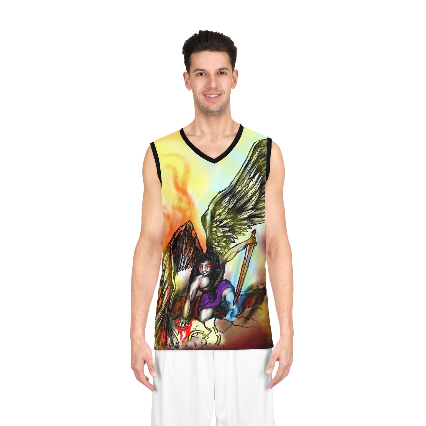 Stylish Artistic Basketball Jersey - Perfect for Sports Events, Halloween, Gift for Athletes, Unique Top, Trendy Streetwear