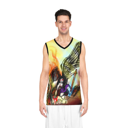 Stylish Artistic Basketball Jersey - Perfect for Sports Events, Halloween, Gift for Athletes, Unique Top, Trendy Streetwear