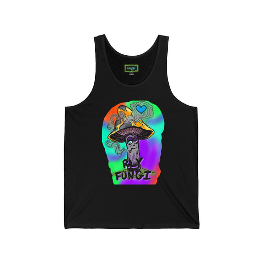 Psychedelic Fungi & Heart Art Tank Top – Unisex Jersey