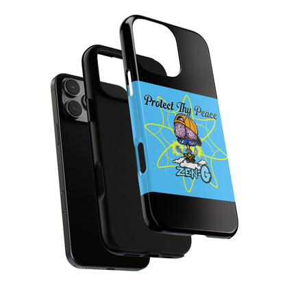 Protect Thy Peace Phone Case, Zen G Tough Case for Stress Relief, Unique Phone Accessory, Holiday Gift, Vibrant Design
