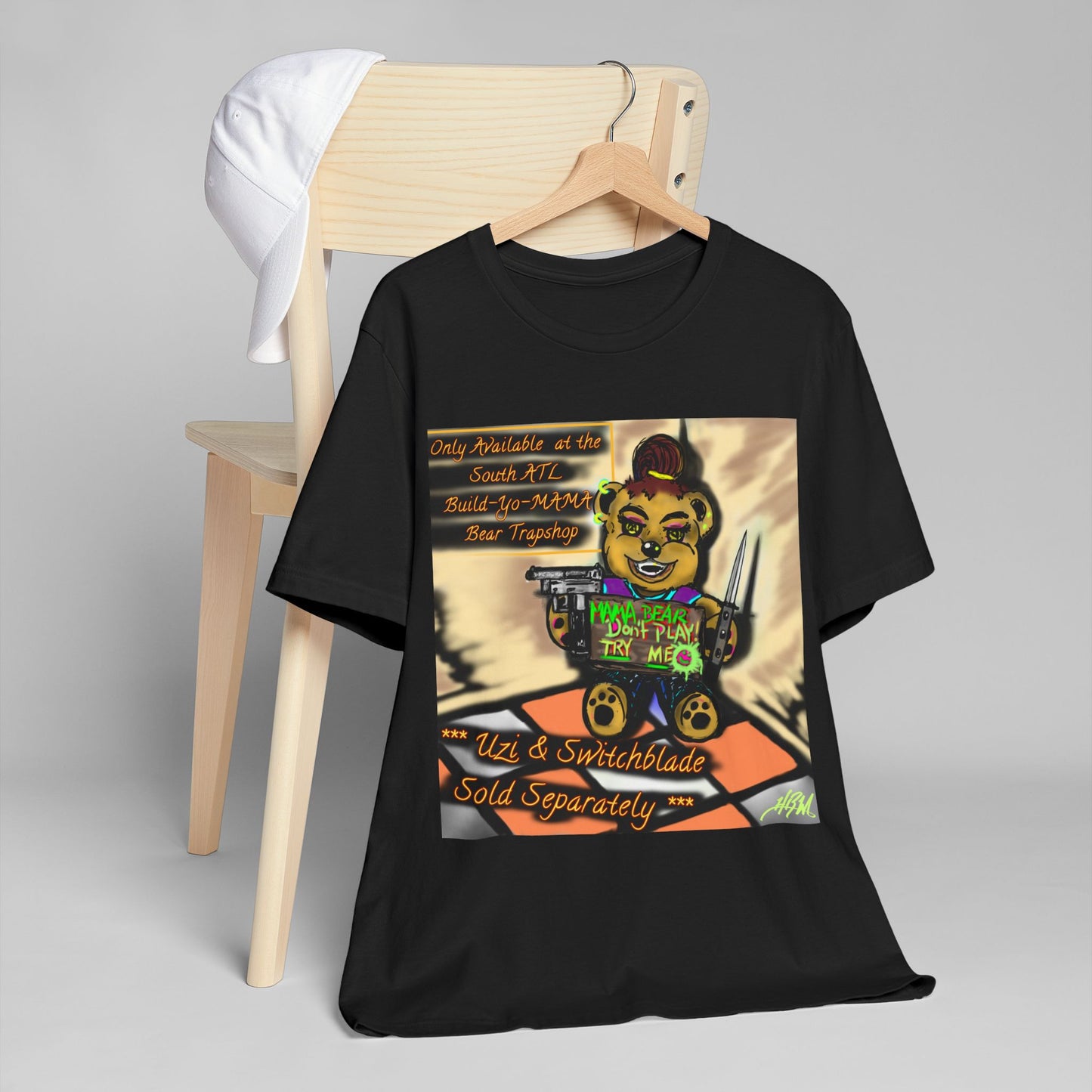 Vibrant Graphic Tee, Fun Bear Illustration, Quirky Unisex T-Shirt, Perfect for Parties and Casual Wear, Great Gift Idea for Friends