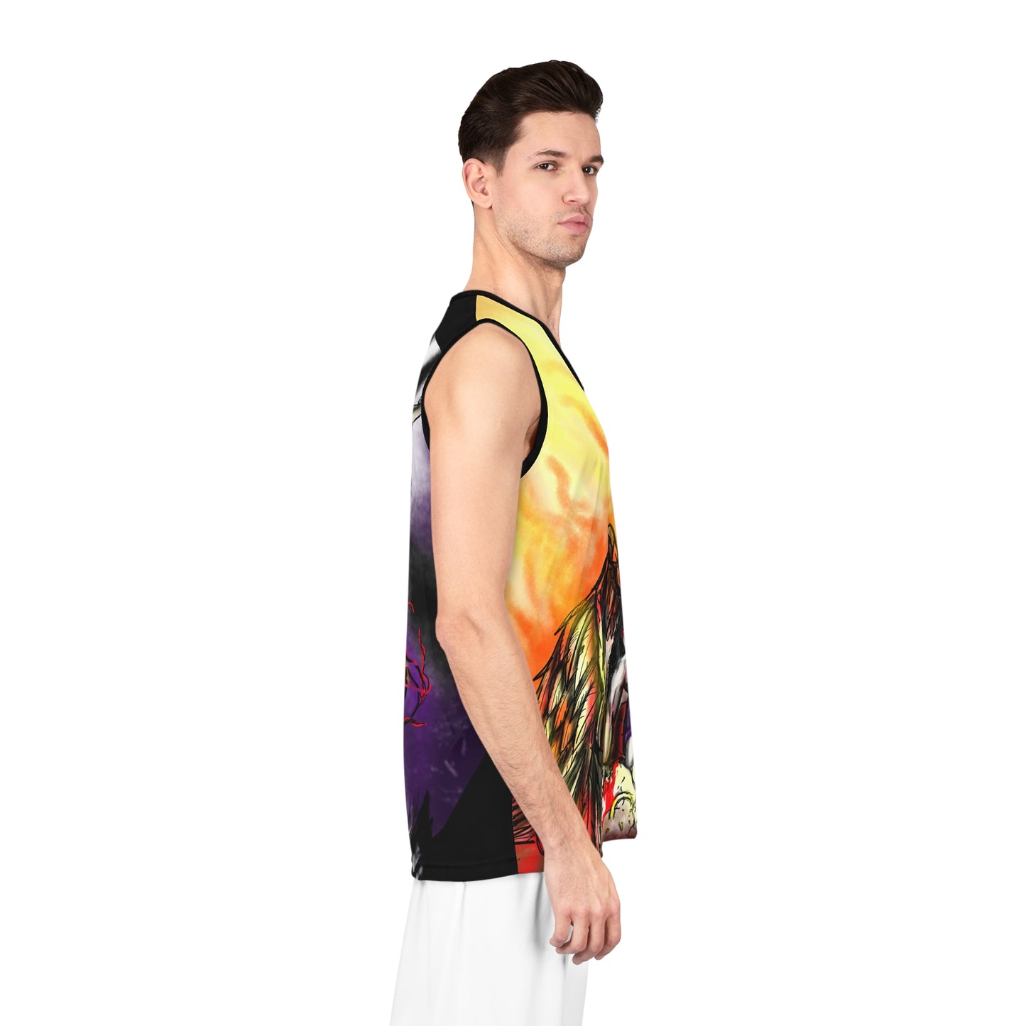Stylish Artistic Basketball Jersey - Perfect for Sports Events, Halloween, Gift for Athletes, Unique Top, Trendy Streetwear