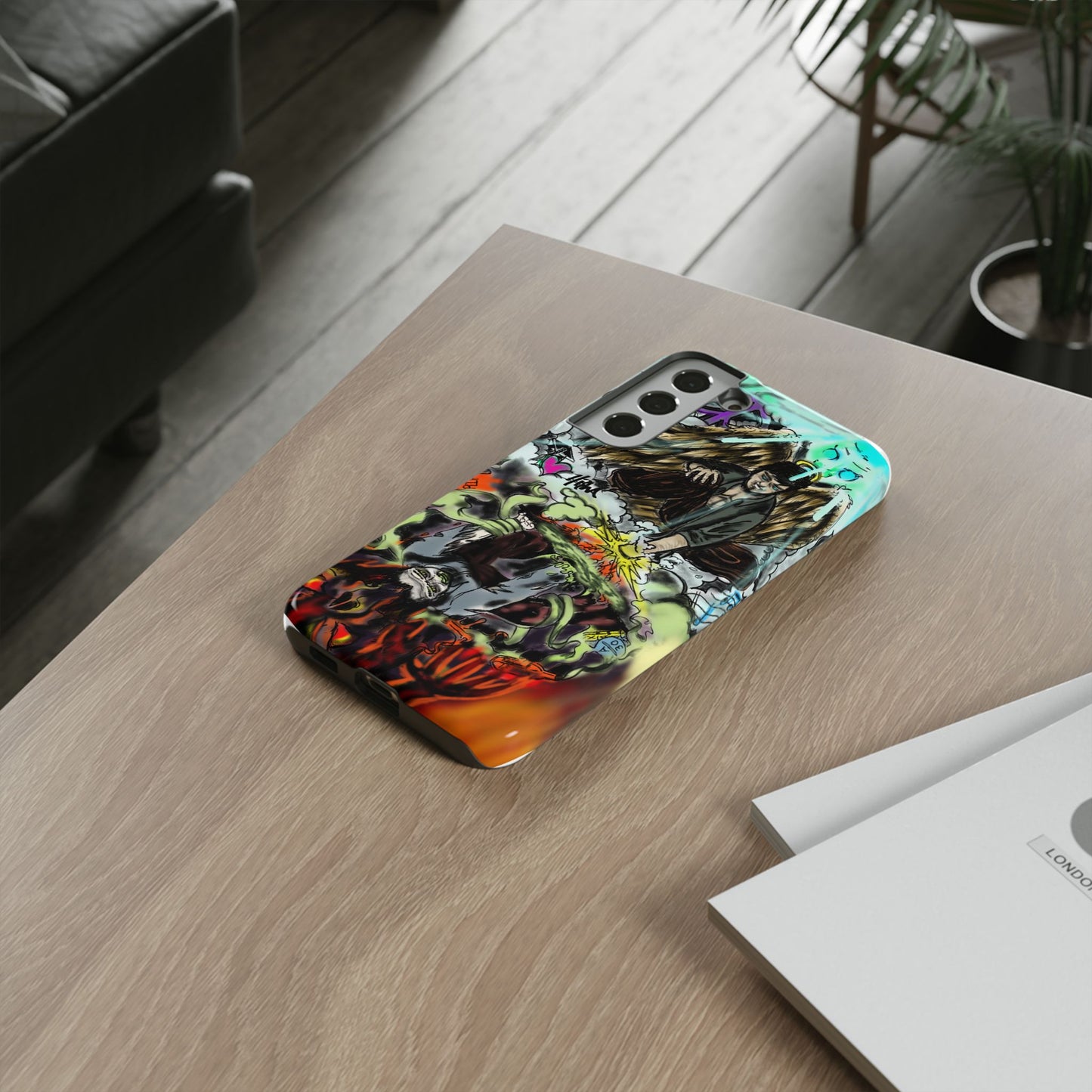 Tough Cases Phone Case, Edgy Art Phone Cover, Unique Gift for Him, Phone Accessories, Halloween Decor