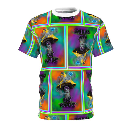 Psychedelic Mushroom Art Tee — 'Rly Fungi' All-Over Print