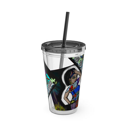 Sunsplash Tumbler with Straw, 16oz