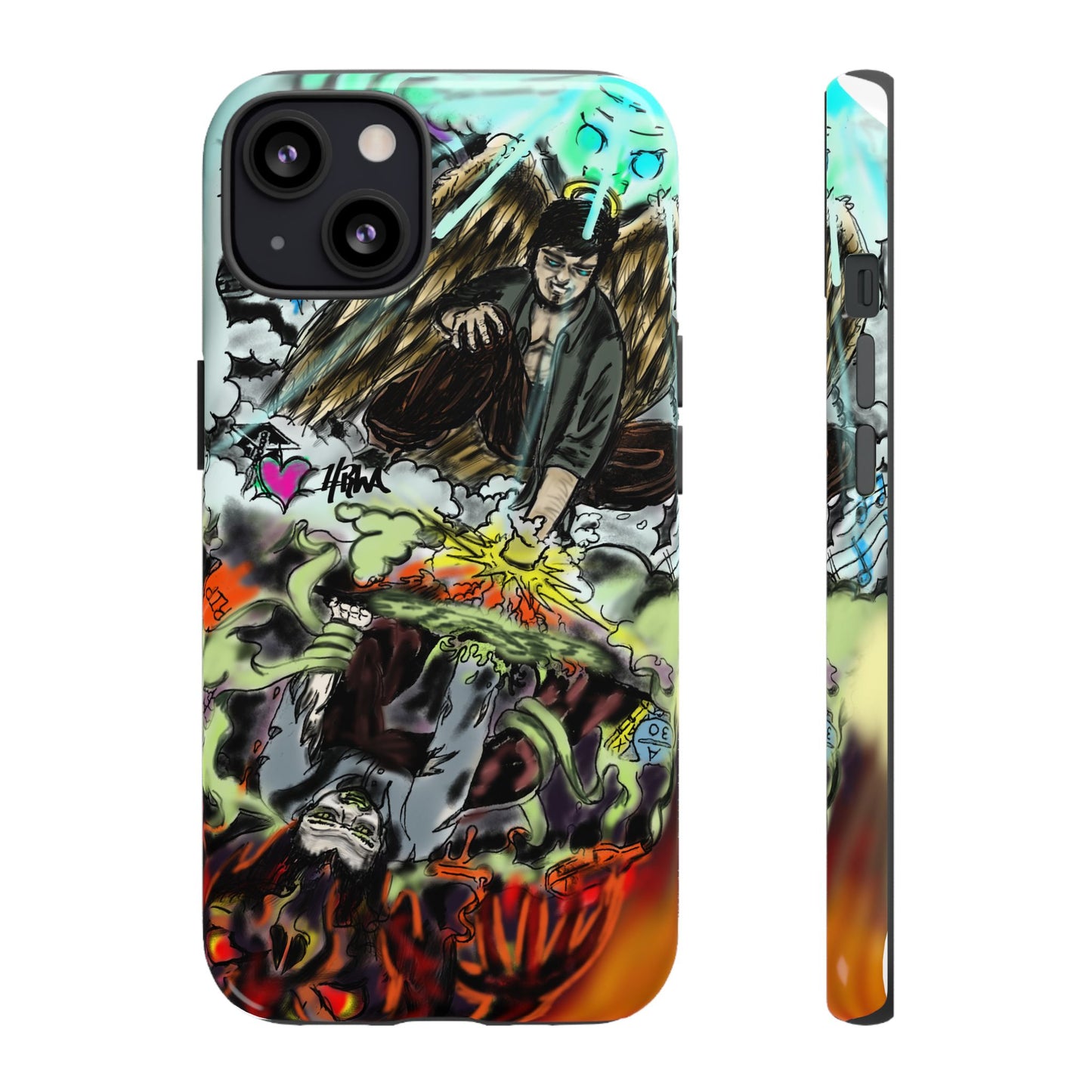 Tough Cases Phone Case, Edgy Art Phone Cover, Unique Gift for Him, Phone Accessories, Halloween Decor