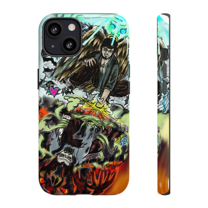 Tough Cases Phone Case, Edgy Art Phone Cover, Unique Gift for Him, Phone Accessories, Halloween Decor