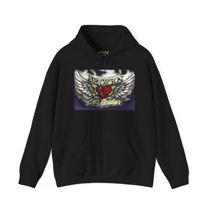 Broken But Golden Heart Unisex Hooded Sweatshirt