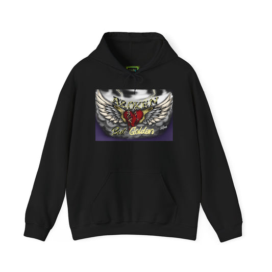 Broken But Golden Heart Unisex Hooded Sweatshirt
