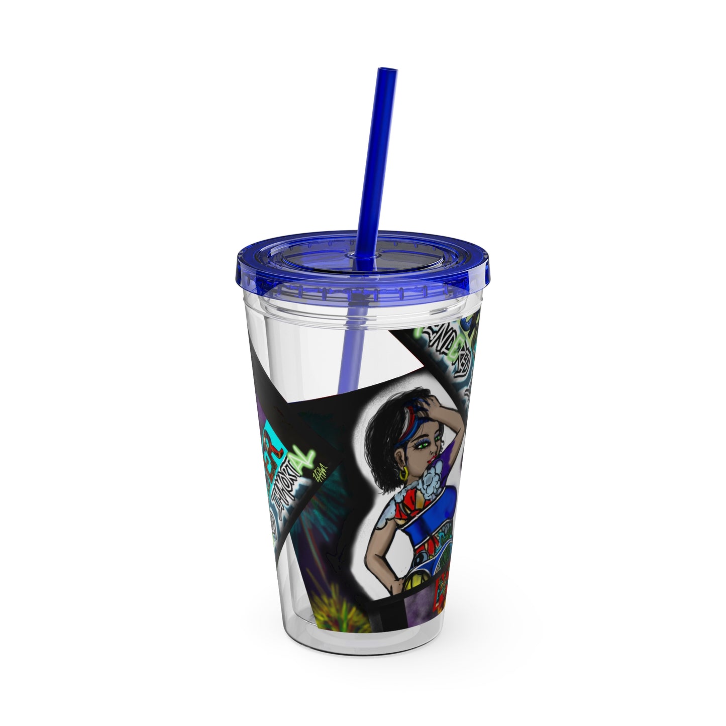 Sunsplash Tumbler with Straw, 16oz