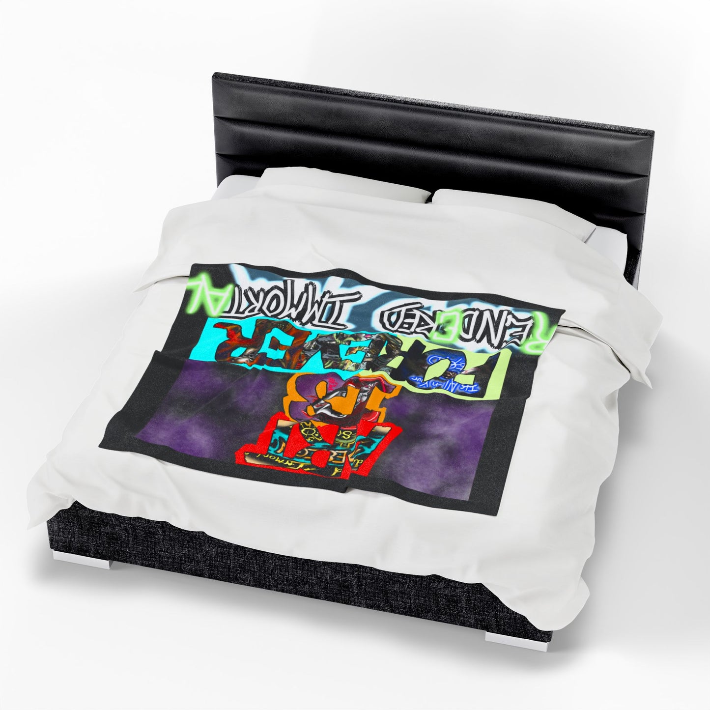 Cozy Velveteen Plush Blanket - Funky Graphic Throw for Chill Evenings, Gifts for Gamers, Home Decor Essentials