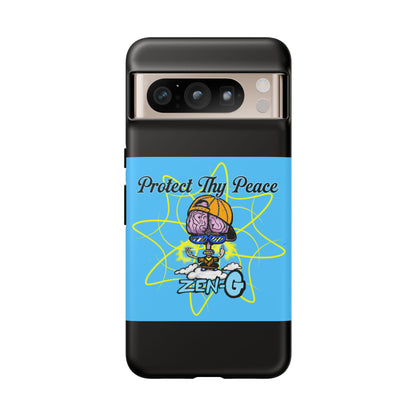 Protect Thy Peace Phone Case, Zen G Tough Case for Stress Relief, Unique Phone Accessory, Holiday Gift, Vibrant Design