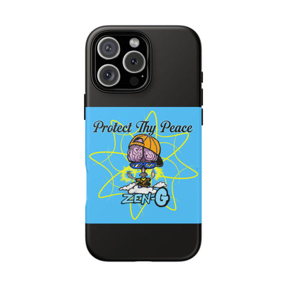 Protect Thy Peace Phone Case, Zen G Tough Case for Stress Relief, Unique Phone Accessory, Holiday Gift, Vibrant Design