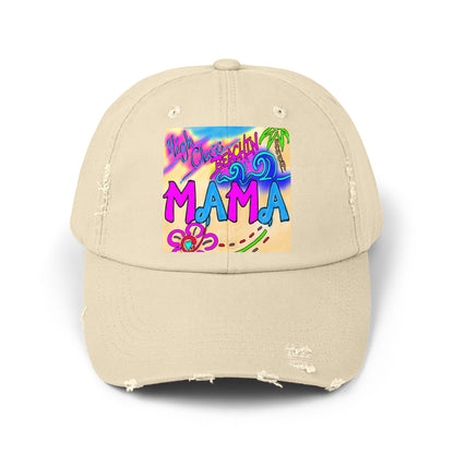 Tropical Mama Distressed Cap - Perfect for Beach Days & Gifts