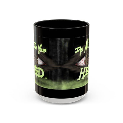 Edgy Accent Coffee Mug - Unique Gift for Artists, Home Decor, Halloween, Motivational Drinkware, Gothic Style, Mindful Daily Use