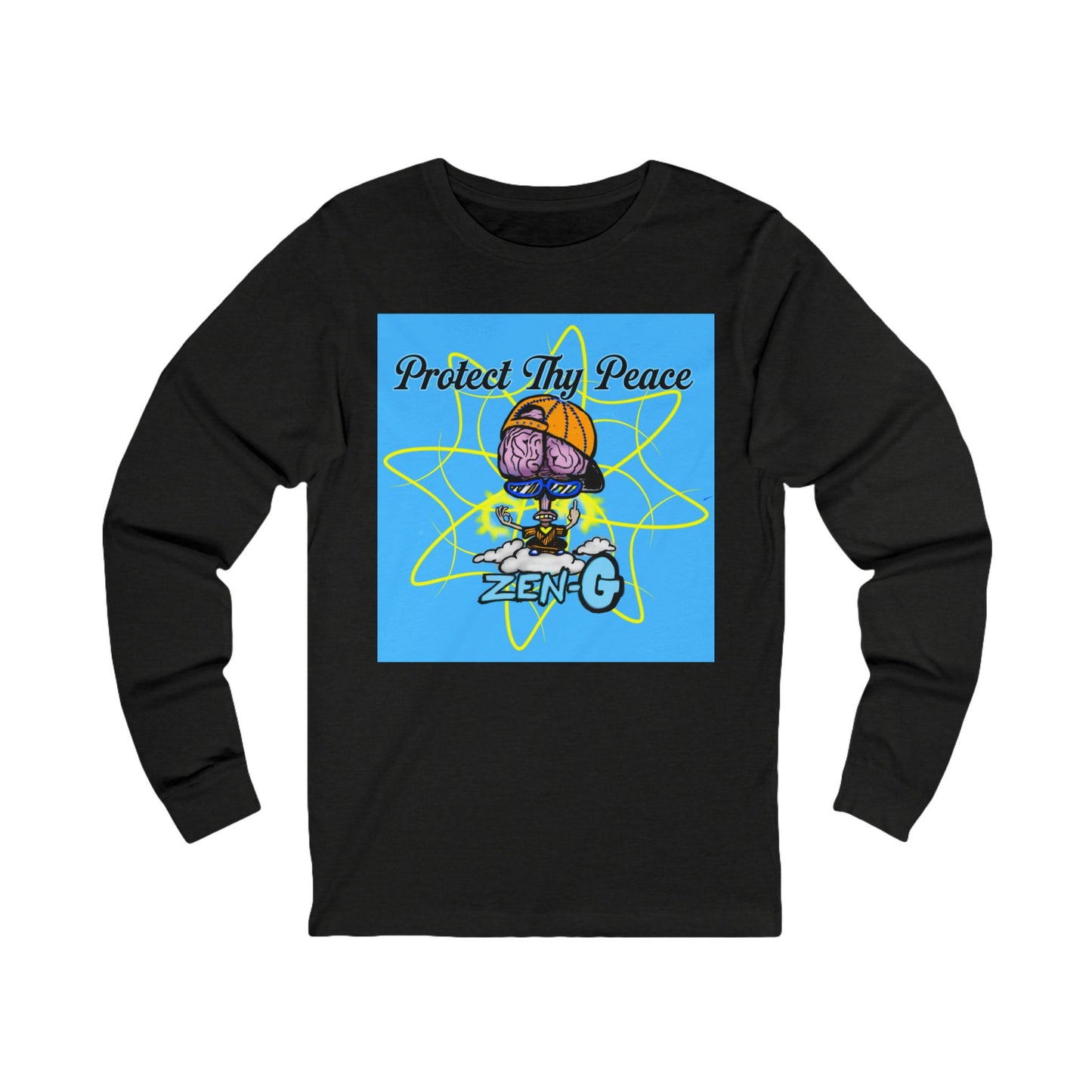 Protect Thy Peace Long Sleeve Tee, Unisex Casual Shirt, Zen Apparel, Peaceful Vibes, Mindfulness Gift, Everyday Wear