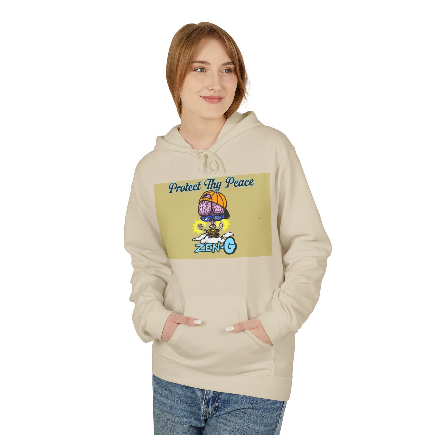 Unisex Fleece Hoodie with 'Protect The Peace' Design | Cozy Apparel for Mindfulness, Gift for Yoga Lovers, Peaceful Vibe Hoodie, [...]