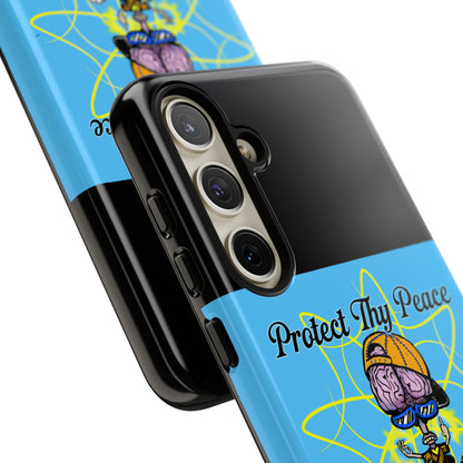 Protect Thy Peace Phone Case, Zen G Tough Case for Stress Relief, Unique Phone Accessory, Holiday Gift, Vibrant Design