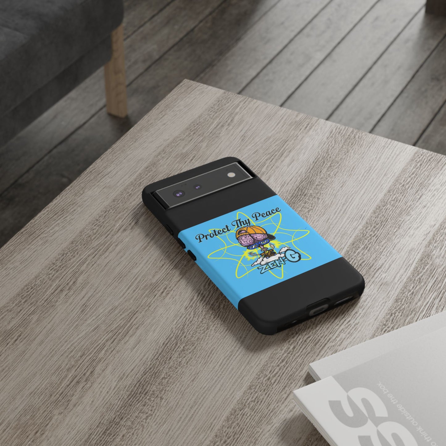 Protect Thy Peace Phone Case, Zen G Tough Case for Stress Relief, Unique Phone Accessory, Holiday Gift, Vibrant Design