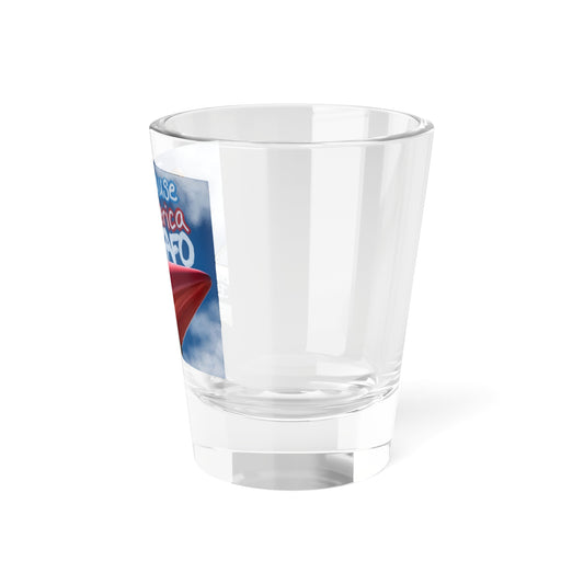 Because 'Merica bunker buster Shot Glass — Patriotic Funny 1.5oz Shooter Glass