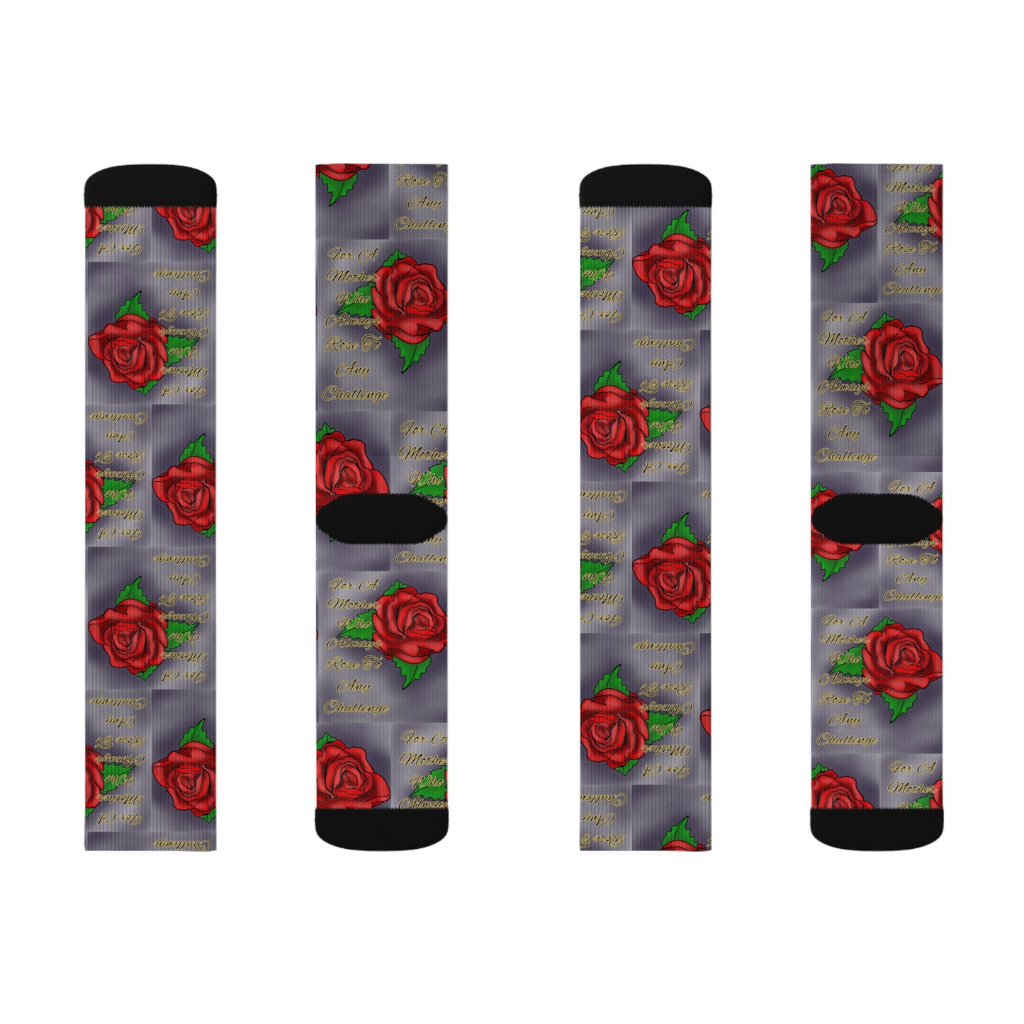 Rose Pattern Sublimation Socks | Cute Gift for Flower Lovers, Unique Fashion Accessory, Cozy Home Wear, Perfect for Birthdays, Floral Design