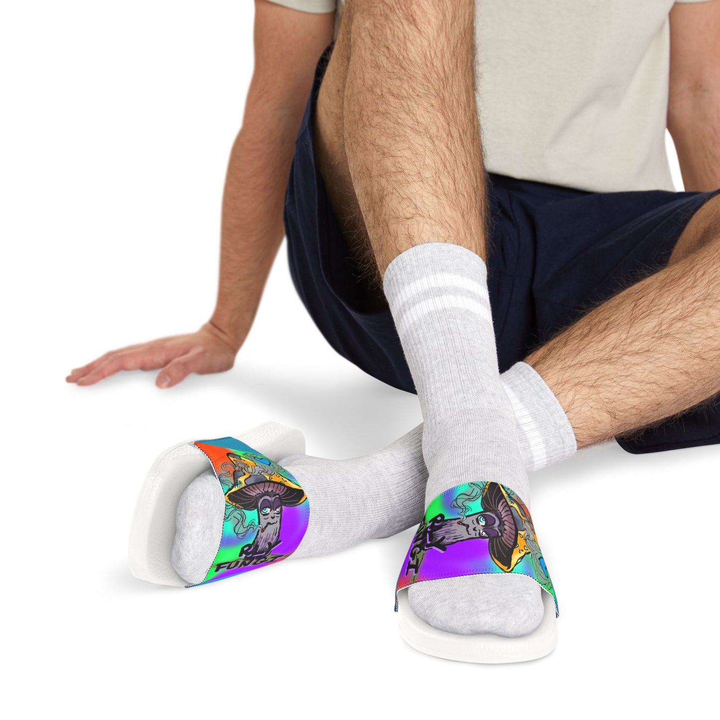 Vibrant Men's Removable-Strap Sandals with Funky Design