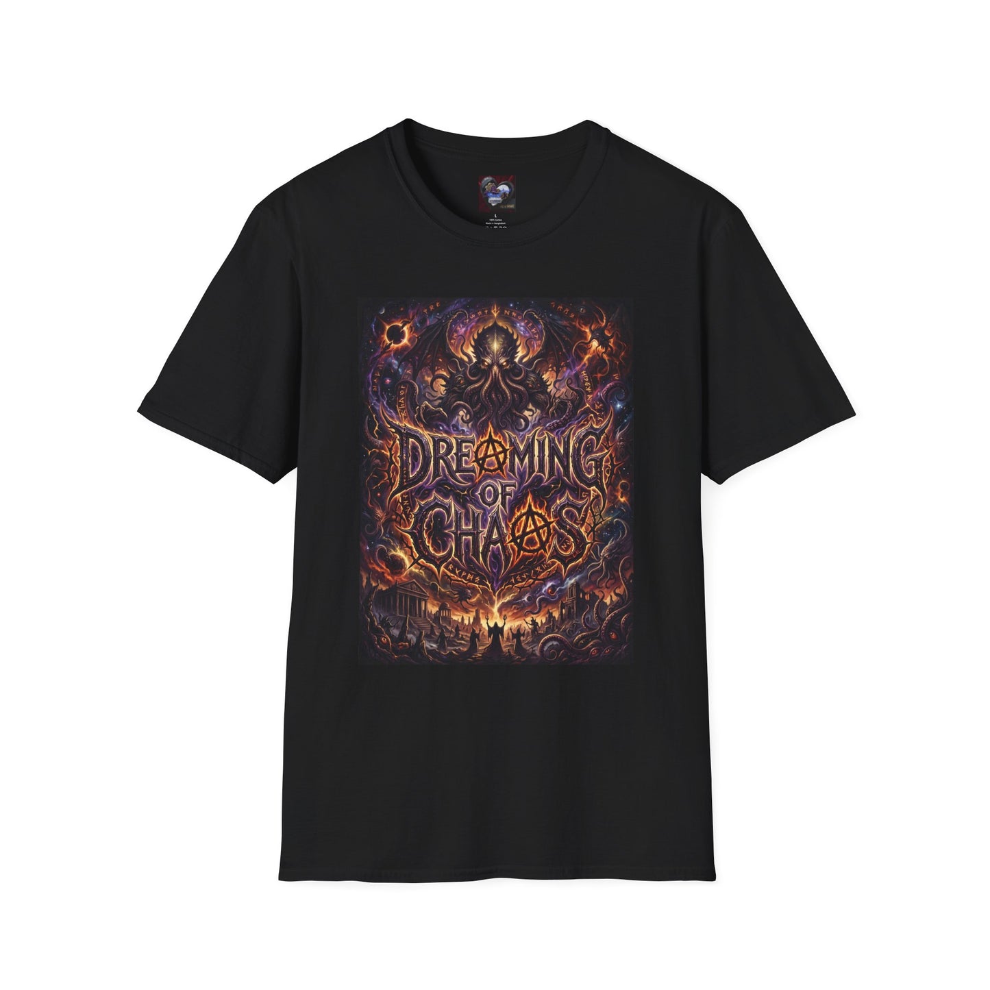 Dreaming of Chaos T‑Shirt — Dark Cosmic Horror Graphic Tee