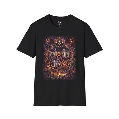 Dreaming of Chaos T‑Shirt — Dark Cosmic Horror Graphic Tee