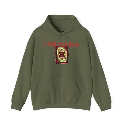 I Will Not Bow Unisex Heavy Blend™ Hooded Sweatshirt - Bold Graphic Hoodie for Empowerment and Style