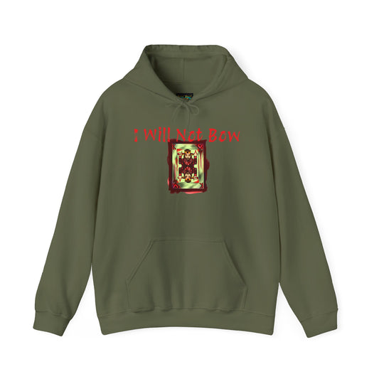 I Will Not Bow Unisex Heavy Blend™ Hooded Sweatshirt - Bold Graphic Hoodie for Empowerment and Style