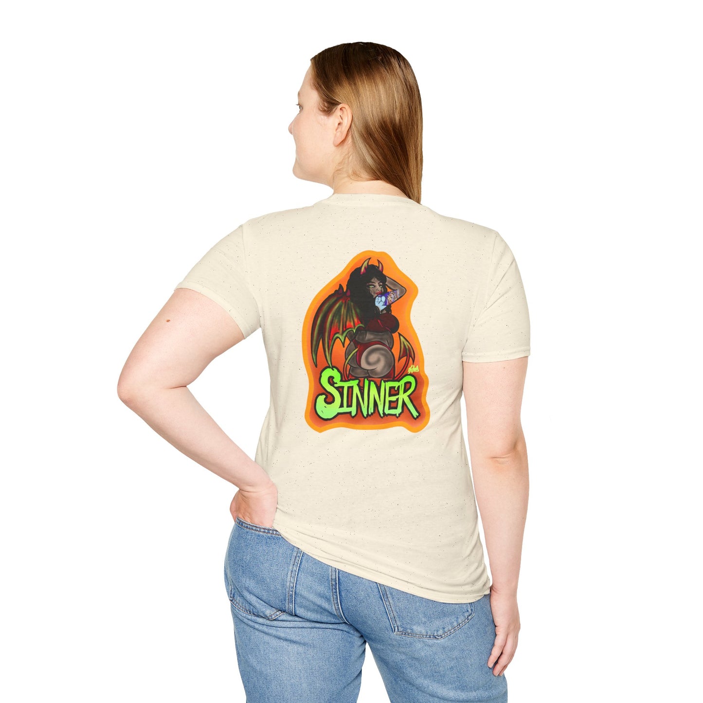 Saint and Sinner Graphic T-Shirt, Unisex Tee for Halloween, Gift for Friends, Statement Shirt, Casual Wear, Gothic Aesthetic