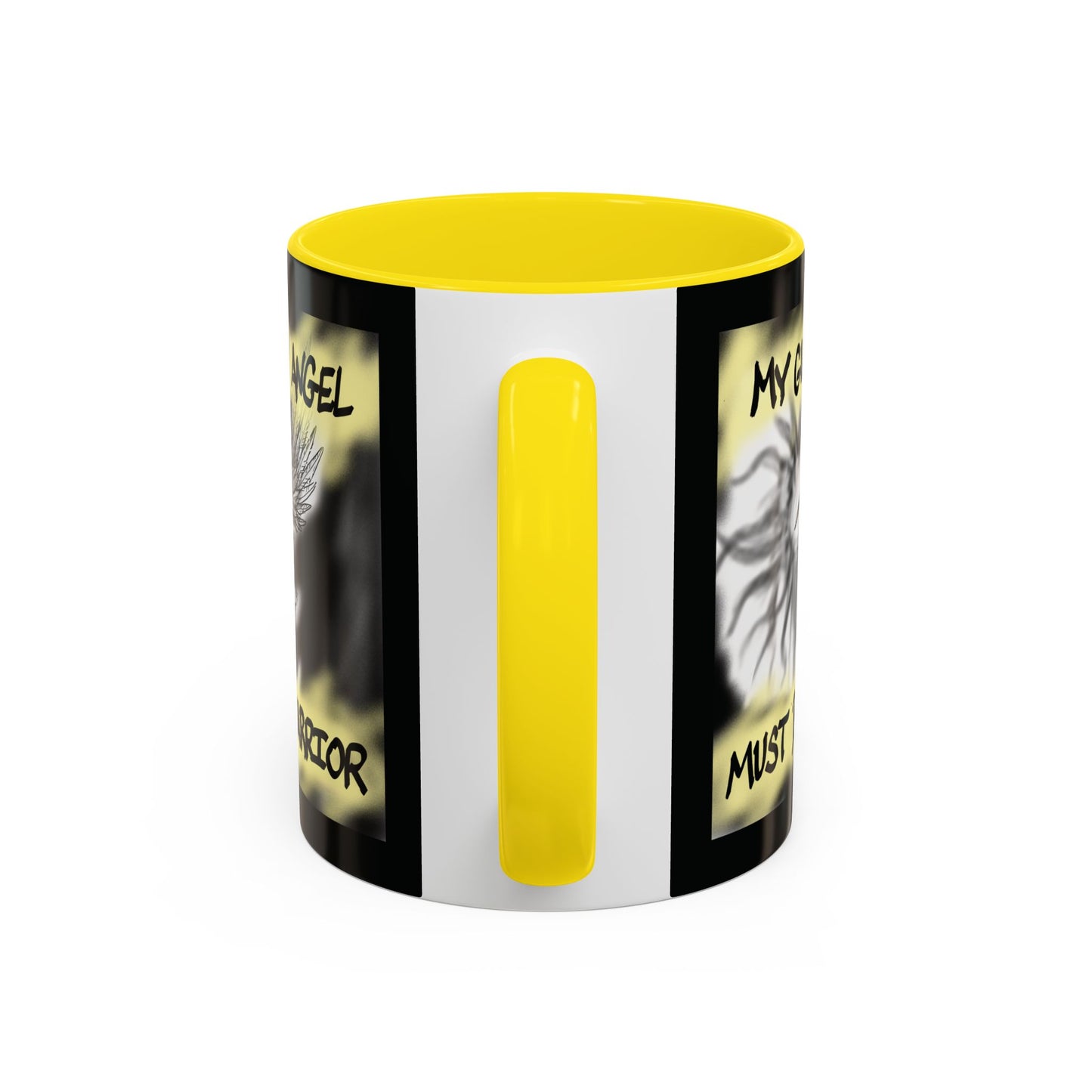 Guardian Angel Warrior Coffee Mug, Spiritual Gift, Protector Mug, Angel Decor, Cosy Homeware, Inspirational Quote