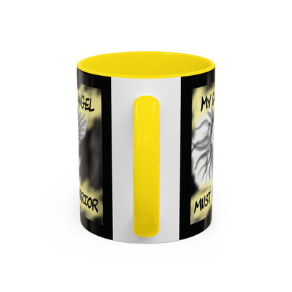 Guardian Angel Warrior Coffee Mug, Spiritual Gift, Protector Mug, Angel Decor, Cosy Homeware, Inspirational Quote