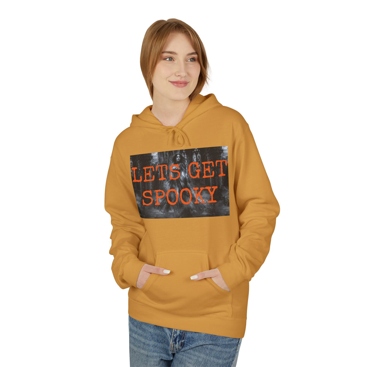 Halloween Hoodie, Unisex Midweight Fleece for Fall, Spooky SZN Apparel, Perfect for Ghost Hunting, Trick or Treating