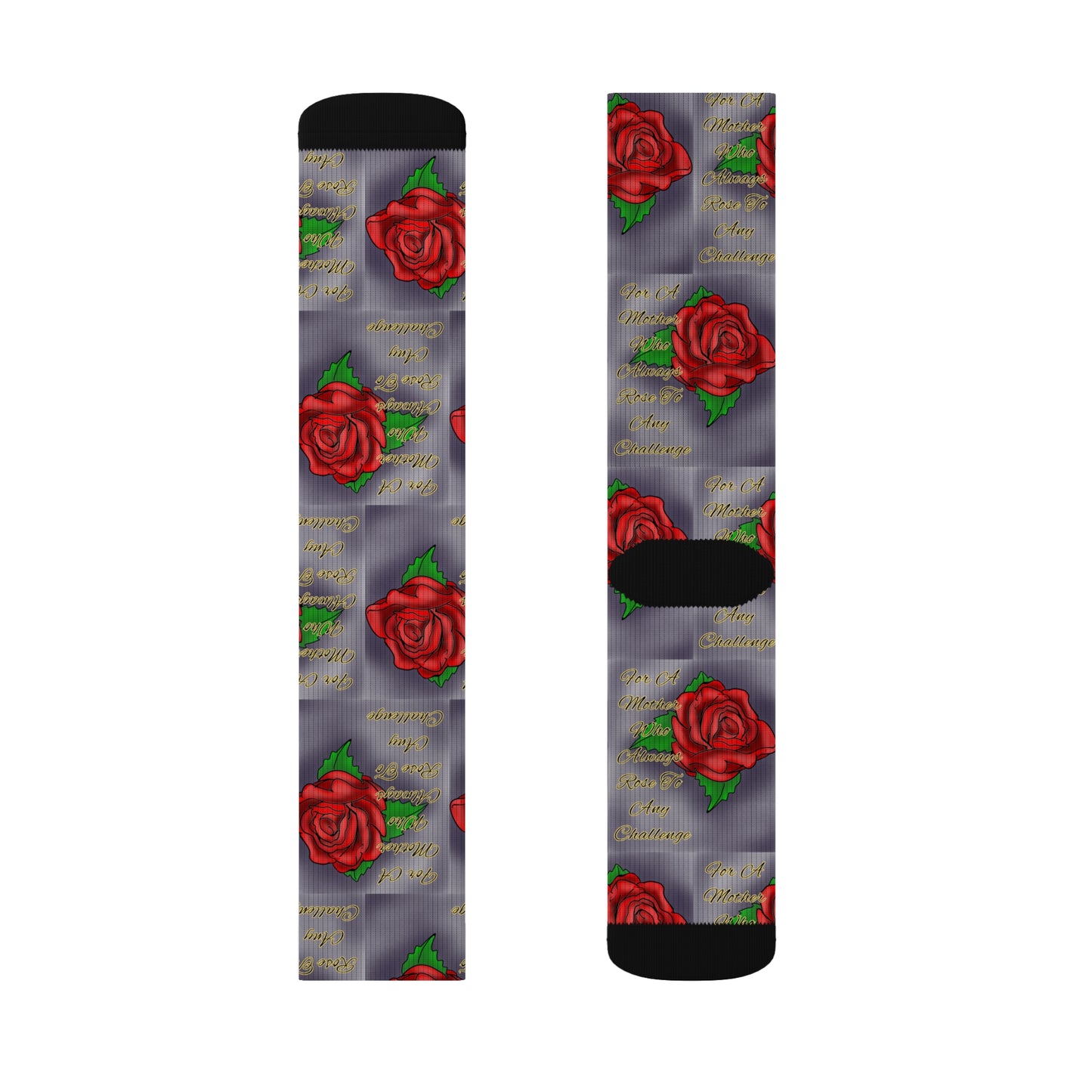 Rose Pattern Sublimation Socks | Cute Gift for Flower Lovers, Unique Fashion Accessory, Cozy Home Wear, Perfect for Birthdays, Floral Design