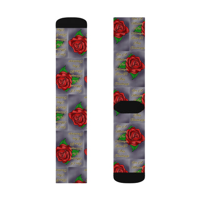Rose Pattern Sublimation Socks | Cute Gift for Flower Lovers, Unique Fashion Accessory, Cozy Home Wear, Perfect for Birthdays, Floral Design