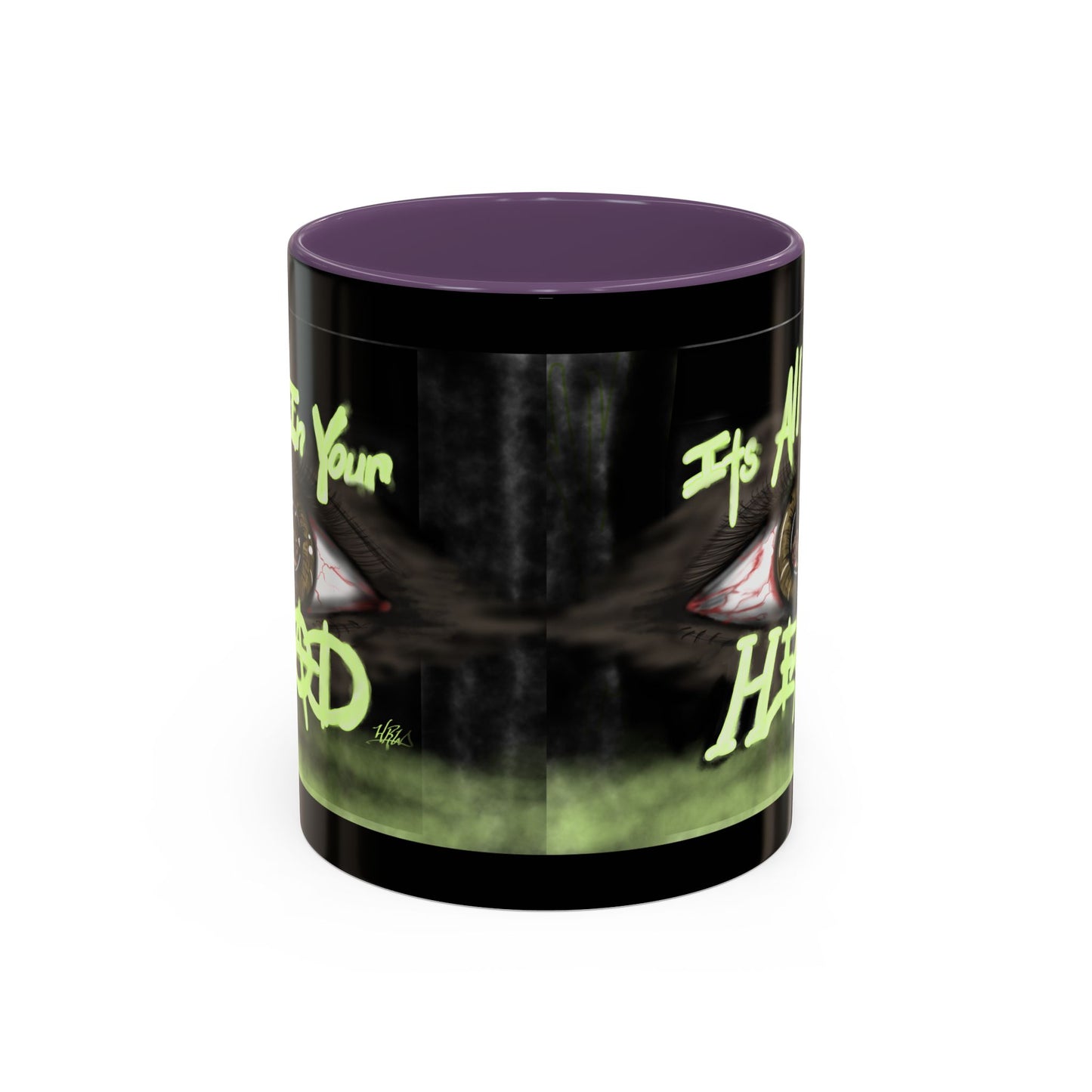 Edgy Accent Coffee Mug - Unique Gift for Artists, Home Decor, Halloween, Motivational Drinkware, Gothic Style, Mindful Daily Use