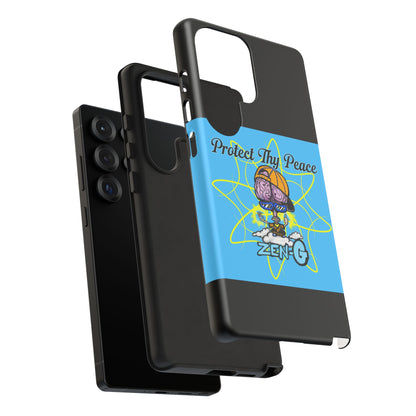 Protect Thy Peace Phone Case, Zen G Tough Case for Stress Relief, Unique Phone Accessory, Holiday Gift, Vibrant Design