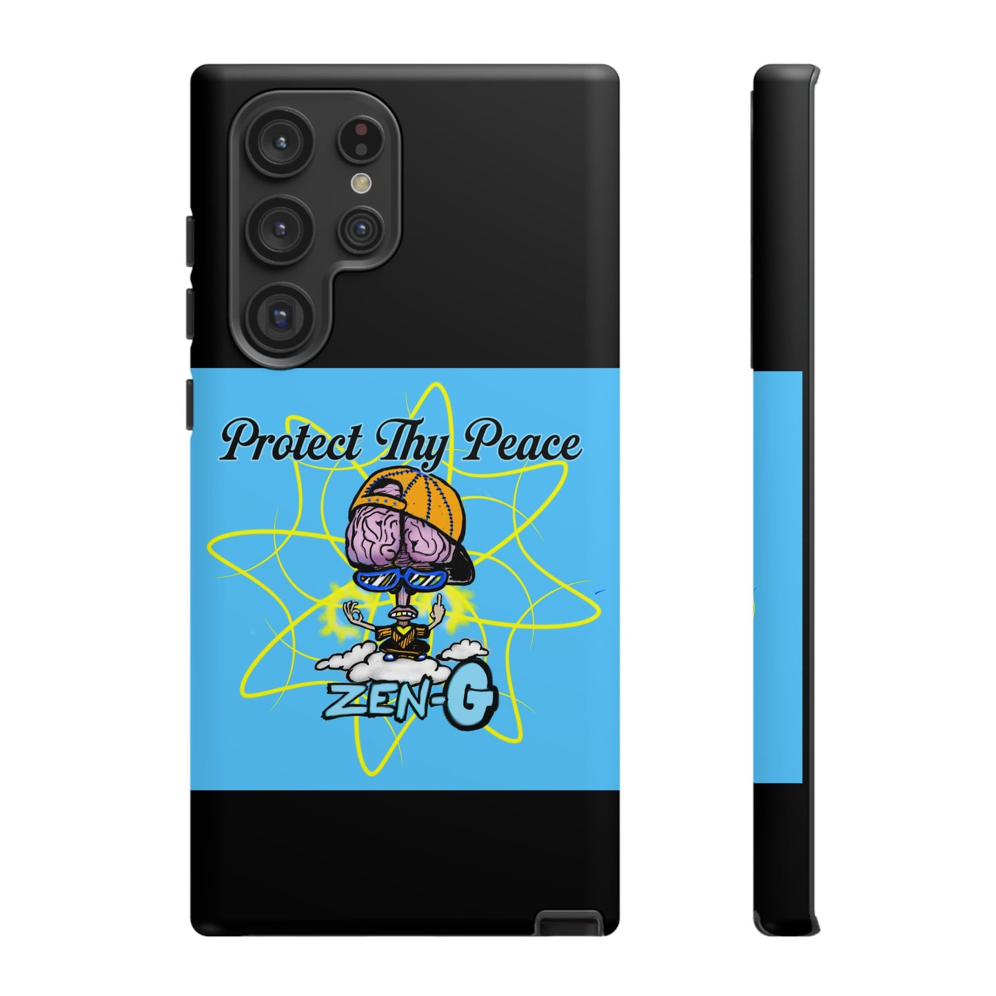 Protect Thy Peace Phone Case, Zen G Tough Case for Stress Relief, Unique Phone Accessory, Holiday Gift, Vibrant Design