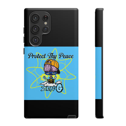 Protect Thy Peace Phone Case, Zen G Tough Case for Stress Relief, Unique Phone Accessory, Holiday Gift, Vibrant Design