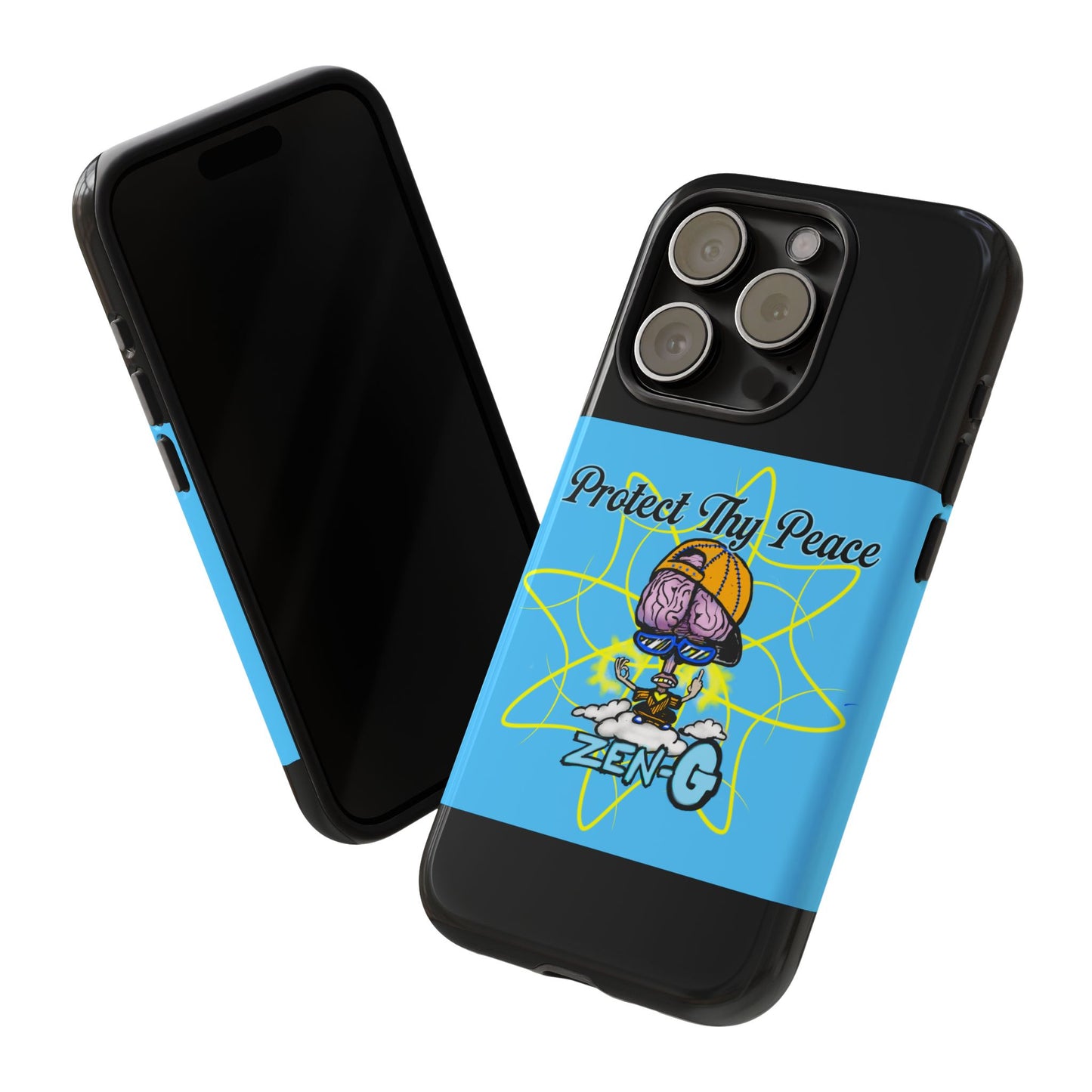 Protect Thy Peace Phone Case, Zen G Tough Case for Stress Relief, Unique Phone Accessory, Holiday Gift, Vibrant Design